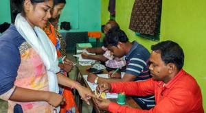 Bhopal is one of eight seats that polled on Sunday, including the Gwalior-Chambal region that comprises four constituencies; the remaining eight seats will vote on May 19.(PTI)