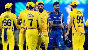 File image of CSK, MI players(AFP) File image of CSK, MI players(AFP)