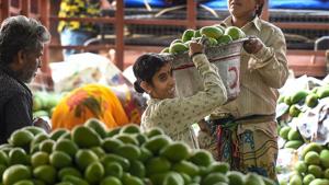 Gorging on your favourite summer fruit could be dearer this season as the mango crop in Malihabad belt has recorded an all-time low produce.(PTI) Gorging on your favourite summer fruit could be dearer this season as the mango crop in Malihabad belt has recorded an all-time low produce.(PTI)