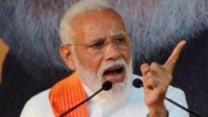 Prime Minister Narendra Modi’s comment in a TV channel interview on Balakot air strikes triggered a political row on Sunday.(PTI) Prime Minister Narendra Modi’s comment in a TV channel interview on Balakot air strikes triggered a political row on Sunday.(PTI)