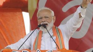 Prime Minister Narendra Modi attacked the Opposition on questions of national security and fighting terrorism on Sunday, saying India’s defence forces couldn’t wait for permission from the Election Commission to take action against terrorists.(Samir Jana/HT Photo) Prime Minister Narendra Modi attacked the Opposition on questions of national security and fighting terrorism on Sunday, saying India’s defence forces couldn’t wait for permission from the Election Commission to take action against terrorists.(Samir Jana/HT Photo)