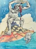 An untitled watercolour of a Cyclops, painted in 1939, when Souza would have been about 16 years old. It was listed as one of the artist’s earliest known works, when it was auctioned by Christie’s in London in 2010. An untitled watercolour of a Cyclops, painted in 1939, when Souza would have been about 16 years old. It was listed as one of the artist’s earliest known works, when it was auctioned by Christie’s in London in 2010.