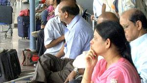 Stranded-passengers-at-the-Netaji-Subhash-Chandra-Bose-International-Airport-on-day-3-of-the-strike-by-Air-India-pilots-in-Kolkata-PTI-photo Stranded-passengers-at-the-Netaji-Subhash-Chandra-Bose-International-Airport-on-day-3-of-the-strike-by-Air-India-pilots-in-Kolkata-PTI-photo