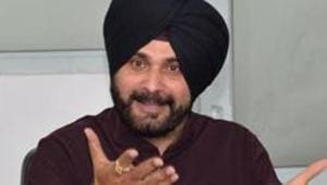 The Punjab minister’s office said Sidhu insisted on campaigning in the last four days of the election campaign for the seventh and the final phase of Lok Sabha on May 19.(Sikander Singh/HT Photo)