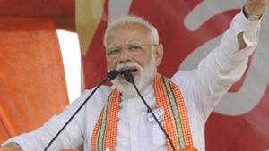 Prime Minister Narendra Modi will on Monday address multiple rallies across Madhya Pradesh, Himachal Pradesh and Punjab.(Samir Jana/HT Photo)