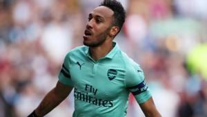 Arsenal's Pierre-Emerick Aubameyang celebrates scoring their first goal.(REUTERS) Arsenal's Pierre-Emerick Aubameyang celebrates scoring their first goal.(REUTERS)