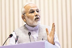 Earlier, at a rally in Himachal’s Solan, the Prime Minister said while the Congress was running a campaign to defame him, he was running a campaign to uplift India’s image globally.(HT Photo)