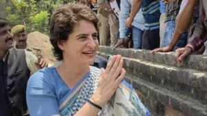 Priyanka Gandhi was expected to arrive at 12 pm. However, later the Congress leaders informed about cancellation of her visit.(PTI)