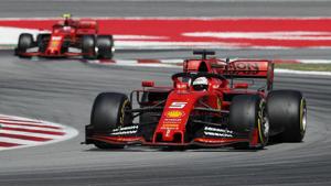 Ferrari's Sebastian Vettel competes(REUTERS) Ferrari's Sebastian Vettel competes(REUTERS)