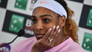 Serena Williams of the US looks on during a press conference.(AFP) Serena Williams of the US looks on during a press conference.(AFP)