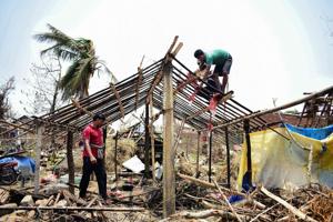 The Odisha government on Wednesday said it suffered damages to its properties worth <span class='webrupee'>₹</span>11,942 crore due to Cyclone Fani that hit the state on May 3.(AFP File Photo) The Odisha government on Wednesday said it suffered damages to its properties worth <span class='webrupee'>₹</span>11,942 crore due to Cyclone Fani that hit the state on May 3.(AFP File Photo)