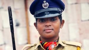 Chandrika is one among the 74 tribal recruits who passed out of the police training college in Thrissur on Wednesday as a civil police officer.(HT PHOTO) Chandrika is one among the 74 tribal recruits who passed out of the police training college in Thrissur on Wednesday as a civil police officer.(HT PHOTO)
