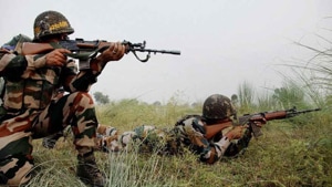 A search operation is underway. The area has been cordoned off by security forces.(PTI FILE) A search operation is underway. The area has been cordoned off by security forces.(PTI FILE)