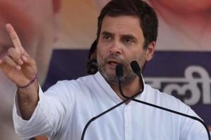 Congress President Rahul Gandhi on Sunday accused the Election Commission of capitulating to PM Narendra Modi.(ANI)