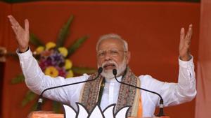 Prime Minister Narendra Modi addresses a rally in Uttar Pradesh(PTI)