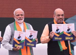 The BJP manifesto is full of details but it lacks a unifying vision(Arvind Yadav/HT PHOTO) The BJP manifesto is full of details but it lacks a unifying vision(Arvind Yadav/HT PHOTO)