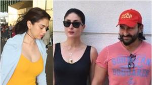 Aditi Rao Hydari at the airport, Saif Ali Khan and Kareena Kapoor outside a clinic.(Varinder Chawla) Aditi Rao Hydari at the airport, Saif Ali Khan and Kareena Kapoor outside a clinic.(Varinder Chawla)