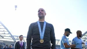 Josep Guardiola, Manager of Manchester City looks on(Getty Images) Josep Guardiola, Manager of Manchester City looks on(Getty Images)