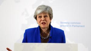 Britain's Prime Minister Theresa May delivers a speech on Brexit in London on May 21, 2019.(REUTERS) Britain's Prime Minister Theresa May delivers a speech on Brexit in London on May 21, 2019.(REUTERS)
