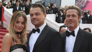 Actors Margot Robbie from left, Leonardo DiCaprio and Brad Pitt poses for photographers upon arrival at the premiere of the film Once Upon a Time in Hollywood at the 72nd international film festival, Cannes.(AP) Actors Margot Robbie from left, Leonardo DiCaprio and Brad Pitt poses for photographers upon arrival at the premiere of the film Once Upon a Time in Hollywood at the 72nd international film festival, Cannes.(AP)