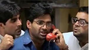 Sunil Shetty in a still from Hera Pheri (2006). Sunil Shetty in a still from Hera Pheri (2006).