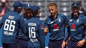 File image of players of England cricket team celebrating after the fall of a wicket.(AFP) File image of players of England cricket team celebrating after the fall of a wicket.(AFP)