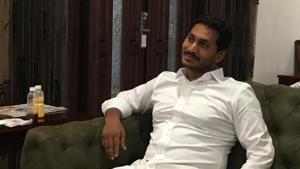Jagan, according to couting trends, is all set to wrest power from Telugu Desam Party headed by three-time chief minister and a seasoned politician N Chandrababu Naidu in Andhra Pradesh.(HT Photo) Jagan, according to couting trends, is all set to wrest power from Telugu Desam Party headed by three-time chief minister and a seasoned politician N Chandrababu Naidu in Andhra Pradesh.(HT Photo)