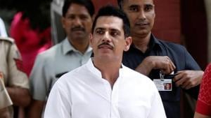 Lok Sabha Election 2019: Businessman Robert Vadra wished Congress president and his brother-in-law Rahul Gandhi and his wife Priyanka Gandhi Vadra, the party’s general secretary, “good luck” ahead of counting of votes for the Lok Sabha election started on Thursday.(REUTERS) Lok Sabha Election 2019: Businessman Robert Vadra wished Congress president and his brother-in-law Rahul Gandhi and his wife Priyanka Gandhi Vadra, the party’s general secretary, “good luck” ahead of counting of votes for the Lok Sabha election started on Thursday.(REUTERS)