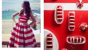 Earlier, Pooja Dhingra created a dessert series inspired by Bollywood brides.(Twitter/@Pooja Dhingra) Earlier, Pooja Dhingra created a dessert series inspired by Bollywood brides.(Twitter/@Pooja Dhingra)
