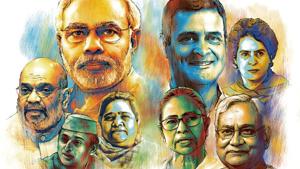 HT takes a hard look at the political fortunes of the country’s top political leaders and what the 2019 Lok Sabha election verdict means for them.(Illustration:Malay Karmakar) HT takes a hard look at the political fortunes of the country’s top political leaders and what the 2019 Lok Sabha election verdict means for them.(Illustration:Malay Karmakar)