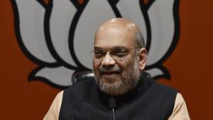 In a series of tweets, Shah said this victory is a “win of people’s confidence in Prime Minister Narendra Modi”.(Vipin Kumar/HT PHOTO)