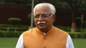 Haryana chief minister Manohar Lal Khattar during an interview at his residence in Chandigarh.(HT PHOTO) Haryana chief minister Manohar Lal Khattar during an interview at his residence in Chandigarh.(HT PHOTO)