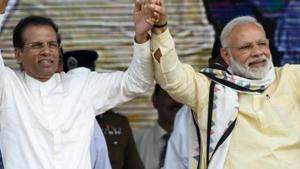 Sri Lankan President Maithripala Sirisena congratulated Prime Minister Modi on his victory in the Lok Sabha elections.(AFP File Photo) Sri Lankan President Maithripala Sirisena congratulated Prime Minister Modi on his victory in the Lok Sabha elections.(AFP File Photo)