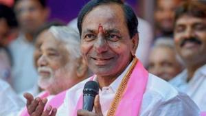 Telangana chief minister K Chandrasekhar Rao hoped to emerge as a key figure in national politics and become a kingmaker in New Delhi in the event the Bharatiya Janata Party (BJP)-led National Democratic Alliance (NDA) fell short of the numbers to form a government at the Centre.(PTI) Telangana chief minister K Chandrasekhar Rao hoped to emerge as a key figure in national politics and become a kingmaker in New Delhi in the event the Bharatiya Janata Party (BJP)-led National Democratic Alliance (NDA) fell short of the numbers to form a government at the Centre.(PTI)