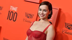 Emilia Clarke arrives on the red carpet for the Time 100 Gala.(AFP) Emilia Clarke arrives on the red carpet for the Time 100 Gala.(AFP)