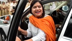 Poonam Mahajan, the Bharatiya Janata Party’s (BJP) sitting MP for Mumbai’s North Central constituency, defeated Congress candidate Priya Dutt by a margin of 1,30,005 votes.(Satyabrata Tripathy/HT Photo) Poonam Mahajan, the Bharatiya Janata Party’s (BJP) sitting MP for Mumbai’s North Central constituency, defeated Congress candidate Priya Dutt by a margin of 1,30,005 votes.(Satyabrata Tripathy/HT Photo)
