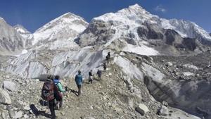 The government issued a record number of 381 climbing permits to the mountaineers representing 44 teams this spring season.(AP File Photo) The government issued a record number of 381 climbing permits to the mountaineers representing 44 teams this spring season.(AP File Photo)