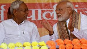 Prime minister Narendra Modi interacts with Bihar chief minister Nitish Kumar(ANI photo) Prime minister Narendra Modi interacts with Bihar chief minister Nitish Kumar(ANI photo)