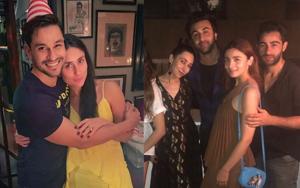 Soha Ali Khan with Kareena Kapoor and Ranbir Kapoor and Alia Bhatt at Kunal Kemmu’s birthday bash.(Instagram) Soha Ali Khan with Kareena Kapoor and Ranbir Kapoor and Alia Bhatt at Kunal Kemmu’s birthday bash.(Instagram)