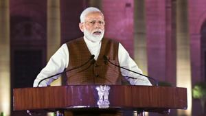 Prime Minister Narendra Modi addresses after meeting with President Ramnath Kovind at Rastrapati Bhawan in New Delhi, Saturday, May 25, 2019.(PTI photo) Prime Minister Narendra Modi addresses after meeting with President Ramnath Kovind at Rastrapati Bhawan in New Delhi, Saturday, May 25, 2019.(PTI photo)