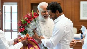 PM Modi tweeted about his meeting with Jagan Reddy and said it was a “fruitful interaction.”(Narendra Modi/Twitter) PM Modi tweeted about his meeting with Jagan Reddy and said it was a “fruitful interaction.”(Narendra Modi/Twitter)