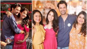 Actors Karan Wahi, Avinash Tiwary and producer Sai Deodhar attended Barun Sobti and Pashmeen’s baby shower.(Instagram) Actors Karan Wahi, Avinash Tiwary and producer Sai Deodhar attended Barun Sobti and Pashmeen’s baby shower.(Instagram)