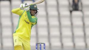 Australia's Usman Khawaja hits a four during the World Cup warm-up match between Australia and Sri Lanka.(AP) Australia's Usman Khawaja hits a four during the World Cup warm-up match between Australia and Sri Lanka.(AP)