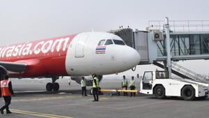 The aeroplane carrying 179 passengers and six crew members was cordoned off for safe landing at the Netaji Subhas Chandra Bose International Airport .(HT File Photo) The aeroplane carrying 179 passengers and six crew members was cordoned off for safe landing at the Netaji Subhas Chandra Bose International Airport .(HT File Photo)