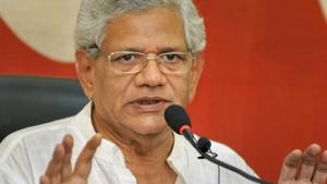 CPI(M) General Secretary Sitaram Yechury addresses a press conference(PTI) CPI(M) General Secretary Sitaram Yechury addresses a press conference(PTI)