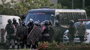 At least 40 inmates were killed in four jails in northern Brazil on Monday over an apparent gang dispute, authorities said(AFP Photo) At least 40 inmates were killed in four jails in northern Brazil on Monday over an apparent gang dispute, authorities said(AFP Photo)