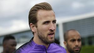 Tottenham's Harry Kane after finishing the Tottenham Hotspur soccer team media open day training session, in London, Monday, May 27, 2019, ahead of their Champions League Final against Liverpool on Saturday in Madrid(AP) Tottenham's Harry Kane after finishing the Tottenham Hotspur soccer team media open day training session, in London, Monday, May 27, 2019, ahead of their Champions League Final against Liverpool on Saturday in Madrid(AP)