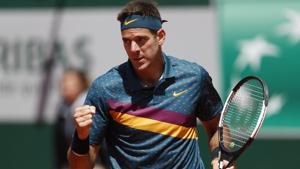 Argentina's Juan Martin del Potro celebrates after winning his first round match against Chile's Nicolas Jarry.(REUTERS) Argentina's Juan Martin del Potro celebrates after winning his first round match against Chile's Nicolas Jarry.(REUTERS)
