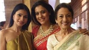 Actor Tanuja with her daughters, Kajol and Tanisha. Actor Tanuja with her daughters, Kajol and Tanisha.