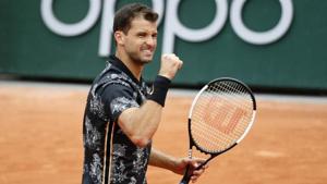 Bulgaria's Grigor Dimitrov reacts during his second round match against Croatia's Marin Cilic.(REUTERS) Bulgaria's Grigor Dimitrov reacts during his second round match against Croatia's Marin Cilic.(REUTERS)